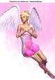 Soaring Angel in Pink A4 Topper #1