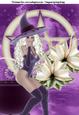 Pretty Witch in Purple with Pentacle A4 Card Front in Blonde