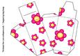 Cake Slice Gift Box Bright Pink Flowers