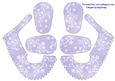 3D Baby Shoes Keepsake Lilac Floral