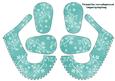 3D Baby Shoes Keepsake Aqua Floral