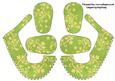3D Baby Shoes Keepsake Lime Green and Yellow Floral