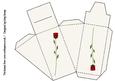 Cake Slice Gift Box Favour Simple Rose in Red