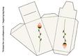 Cake Slice Gift Box Favour Simple Rose in Peach