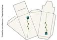 Cake Slice Gift Box Favour Simple Rose in Blue