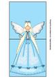 Snowflake Sparkle Angel Over the Edge Card