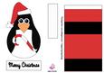 Christmas Penguin with Candy Cane Easel Card