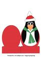 Christmas Penguin in Scarf Stand Up Card