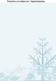 Winter Tree with Snowflakes A4 Backing Paper in Blue