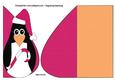 Christmas Penguin with Red Candy Cane Teardrop Card