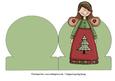 Christmas Angel with Tree Stand Up Card