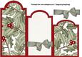 Christmas Holly Tag Shaped Cascade Card