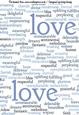 Words of Love A4 Backing Paper in Blue