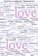 Words of Love A4 Backing Paper in Lilac