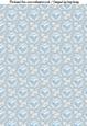 Lacey Love Hearts A4 Backing Paper in Blue