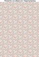 Lacey Love Hearts A4 Backing Paper in Peach