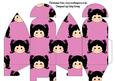 Little Girl Truffle Style Gift Box Black Hair