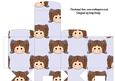 Little Girl Tall Slim Gift Box Brown Hair
