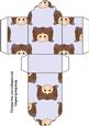 Little Girl Tag Gift Box Brown Hair