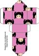 Little Girl Tag Gift Box Black Hair