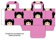 Little Girl Gift Bag Black Hair