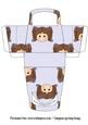 Little Girl 3D Handbag Gift Box Brown Hair