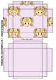 Little Girl Gift Box with Lid Blonde Hair