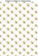 Love Heart Skulls with Bows Backing Paper in Yellow