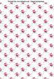 Love Heart Skulls with Bows Backing Paper in Bright Pink