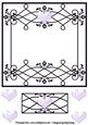 Filligree Backing Panel Frame with Lilac Hearts