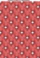 Polka Dot Floral A4 Backing Paper in Red