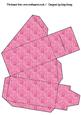 Bright Pink Roses Cake Slice Gift Box