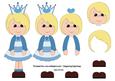 Little Princess Decoupage Sheet in Blue