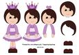 Little Princess Decoupage Sheet in Lilac
