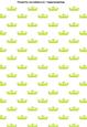 Princess Crowns Tiaras A4 Backing Paper in Lime Green