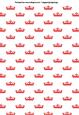 Princess Crowns Tiaras A4 Backing Paper in Red