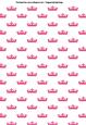 Princess Crowns Tiaras A4 Backing Paper in Bright Pink