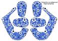 3D Baby Shoes in Daisy Daisy in Blue