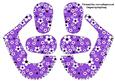 3D Baby Shoes in Daisy Daisy in Purple