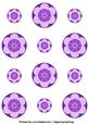 Round Floral Card Toppers in Purple