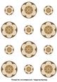 Round Floral Card Toppers in Brown