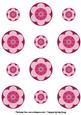 Round Floral Card Toppers in Pink