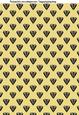Silhouette Hearts A4 Backing Paper in Yellow