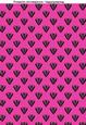Silhouette Hearts A4 Backing Paper in Bright Pink