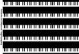Piano Keys A4 Backing Paper Landscape