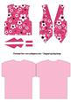 Daisy Daisy Waistcoat Shaped Card in Bright Pink