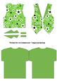 Daisy Daisy Waistcoat Shaped Card in Green