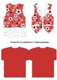 Daisy Daisy Waistcoat Shaped Card in Red