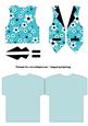 Daisy Daisy Waistcoat Shaped Card in Bright Blue