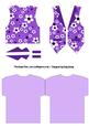 Daisy Daisy Waistcoat Shaped Card in Purple